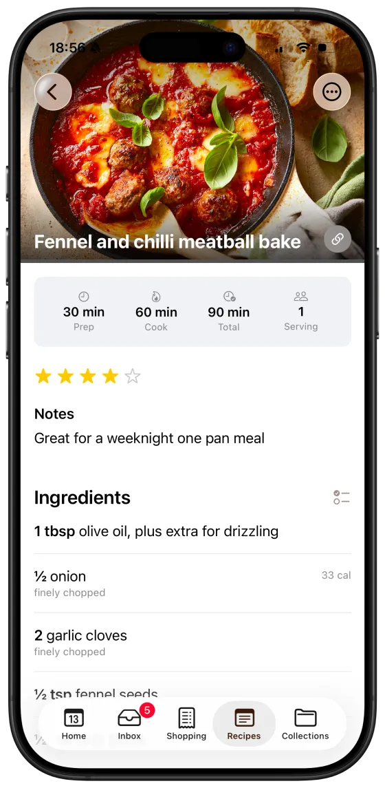 Shoyu recipe detail screen